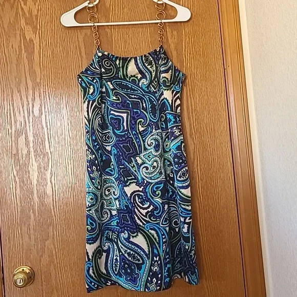 INC paisley blue dress - Picture 1 of 4